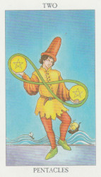 The two 2 of pentacles