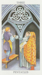 The three 3 of pentacles