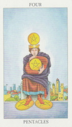 The four 4 of pentacles